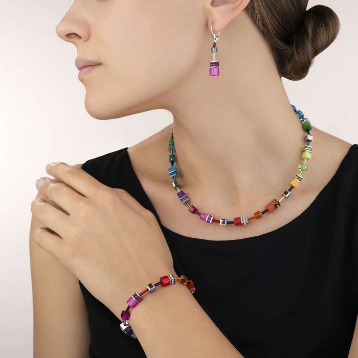 Coeur de Lion Geocube Cat-Eye Bracelet in Rainbow Colors