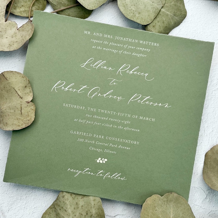 Palette Wedding Invitation Variation 1