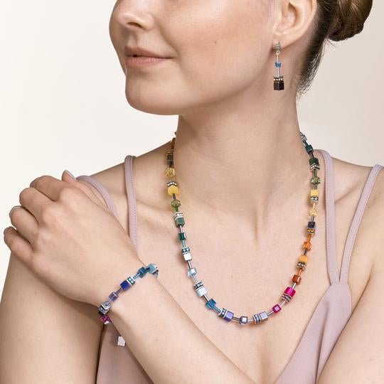 Coeur de Lion Geocube Rainbow Necklace