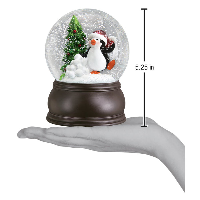 Old World Christmas Snow Globe Dancing Penguin