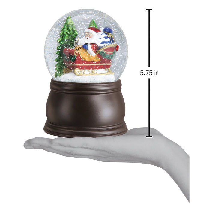 Old World Christmas Snow Globe Santa In Sleigh (Automated Snow Motor)