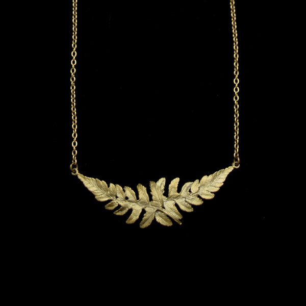 Silver Seasons Dainty Fern Pendant Necklace by Michael Michaud