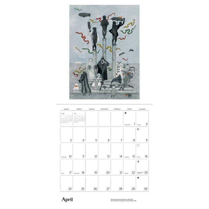 Edward Gorey 2022 Wall Calendar