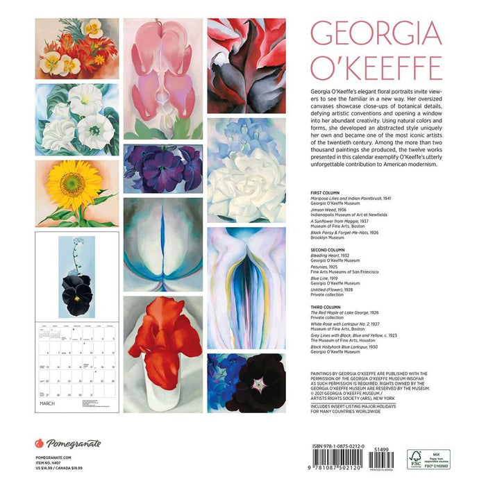 Georgia O'Keeffe 2022 Wall Calendar