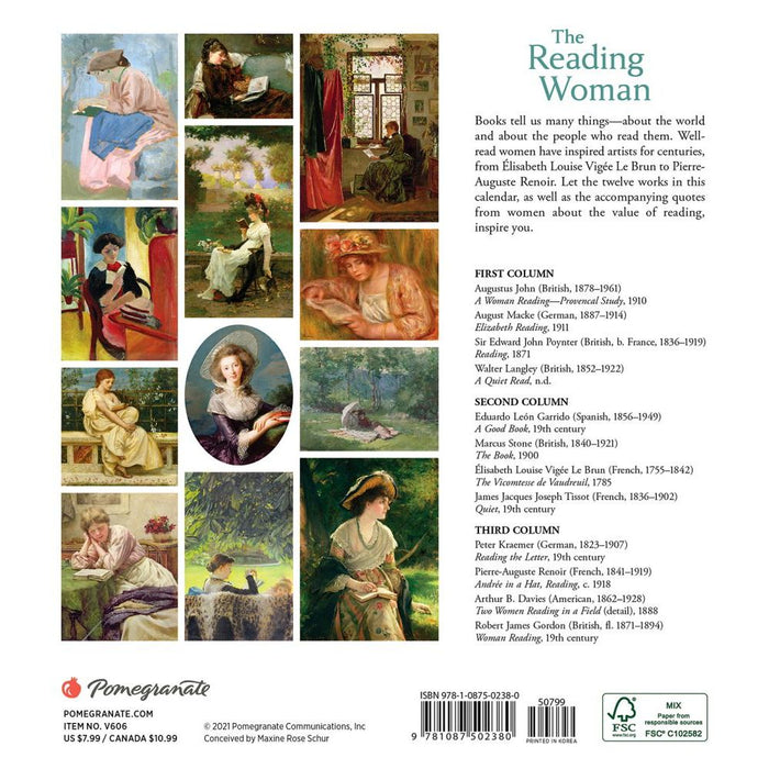 Reading Woman 2022 Wall Calendar