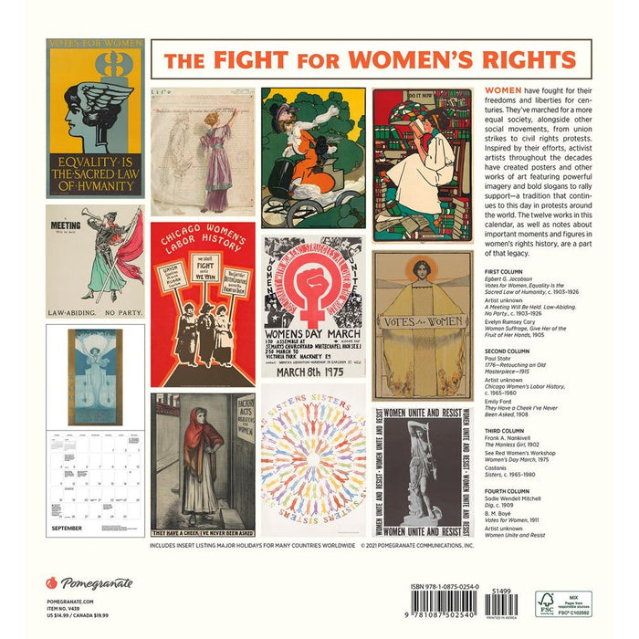 The Fight for Women's Rights 2022 Wall Calendar