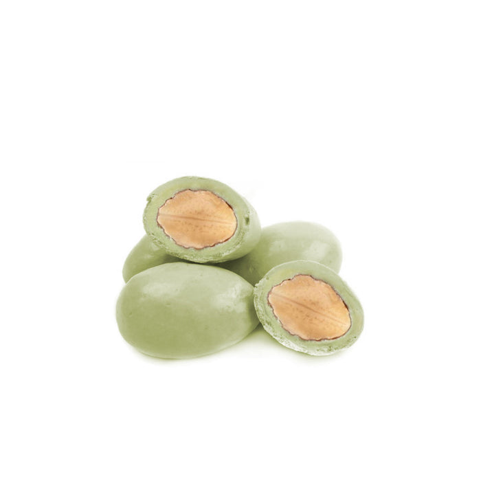 White Chocolate Matcha Almonds