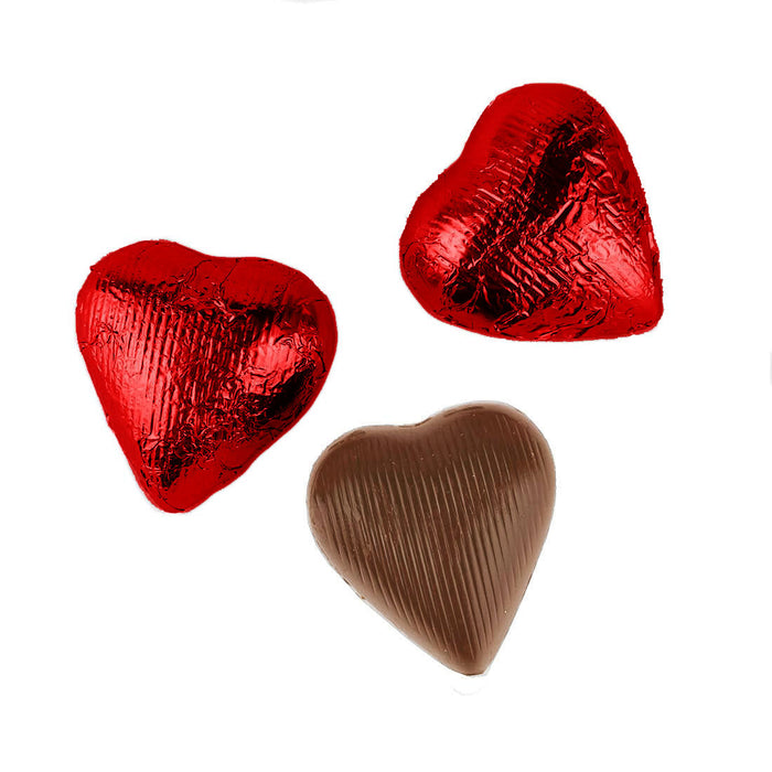 Red Foiled Milk Chocolate Hearts