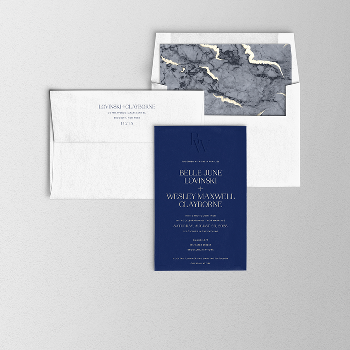 Abstract Wedding Invitation Suite