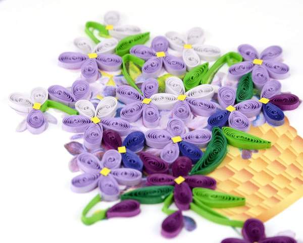 Quilled Violet Greeting Card