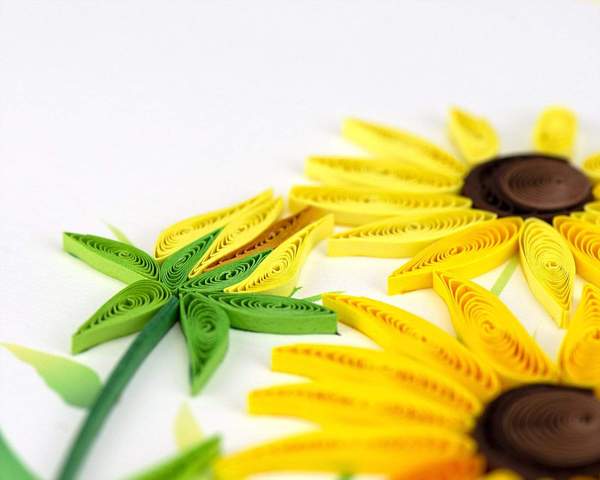 Quilled Sunflower Greeting Card