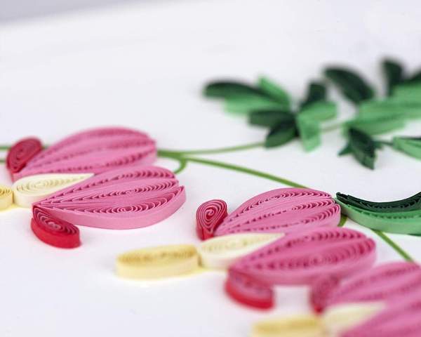 Quilled Bleeding Heart Greeting Card