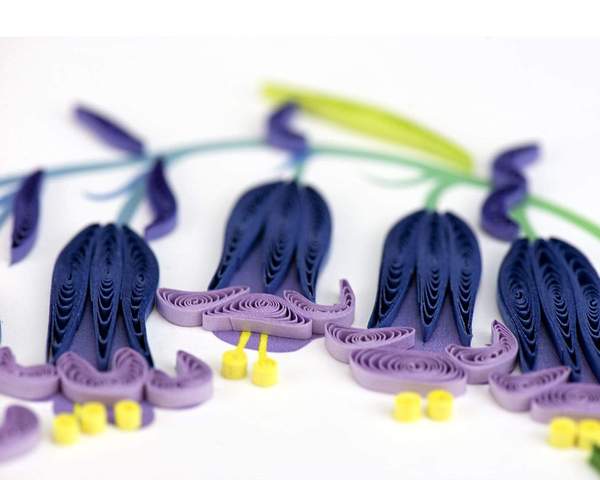 Quilled Bluebells Greeting Card