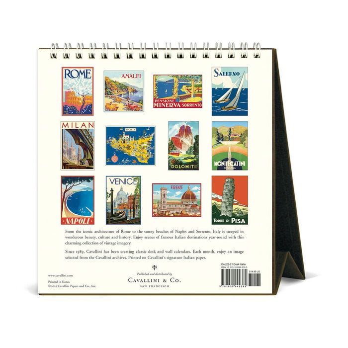 Cavallini 2022 Easel Calendar: Italia