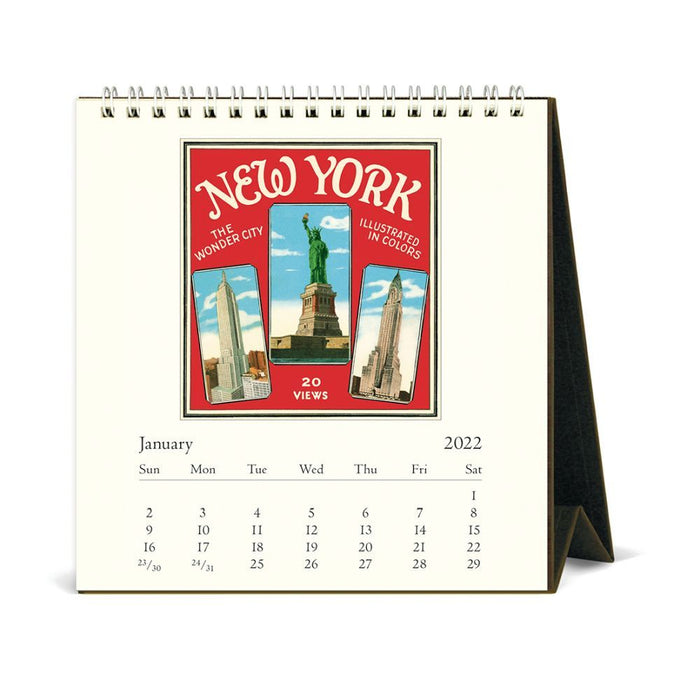 Cavallini 2022 Easel Calendar: New York