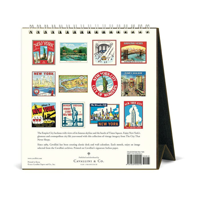 Cavallini 2022 Easel Calendar: New York