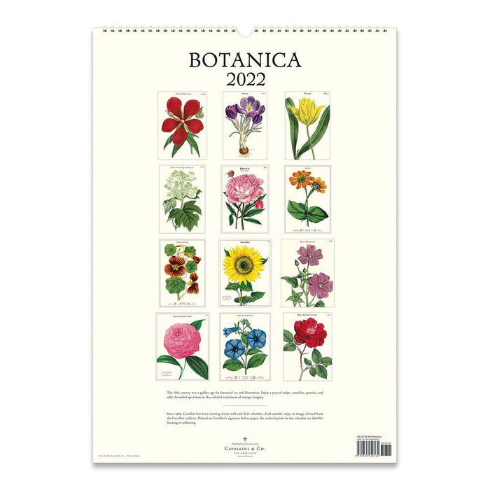 Cavallini 2022 Wall Calendar: Botanica