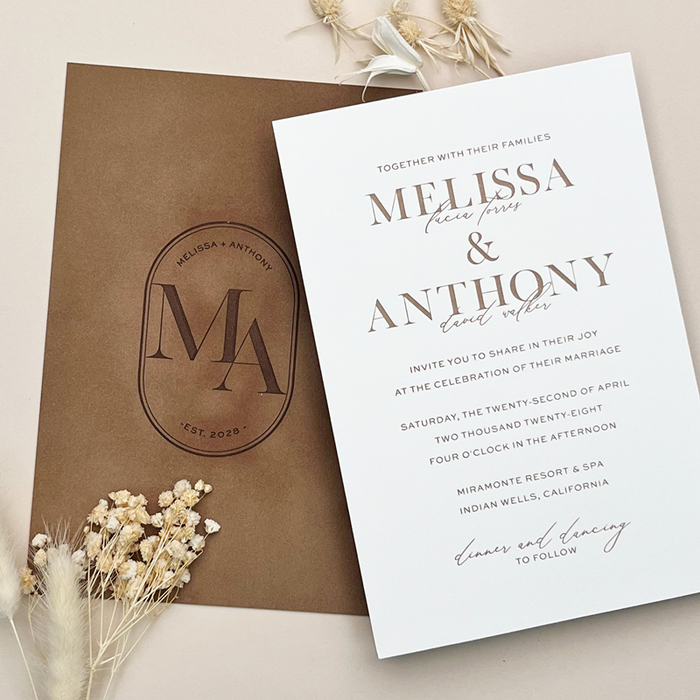 Canvas Wedding Invitation Variation 1