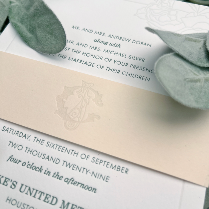 Contoured Wedding Invitation Suite