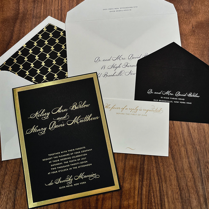 Gilded Wedding Invitation Suite