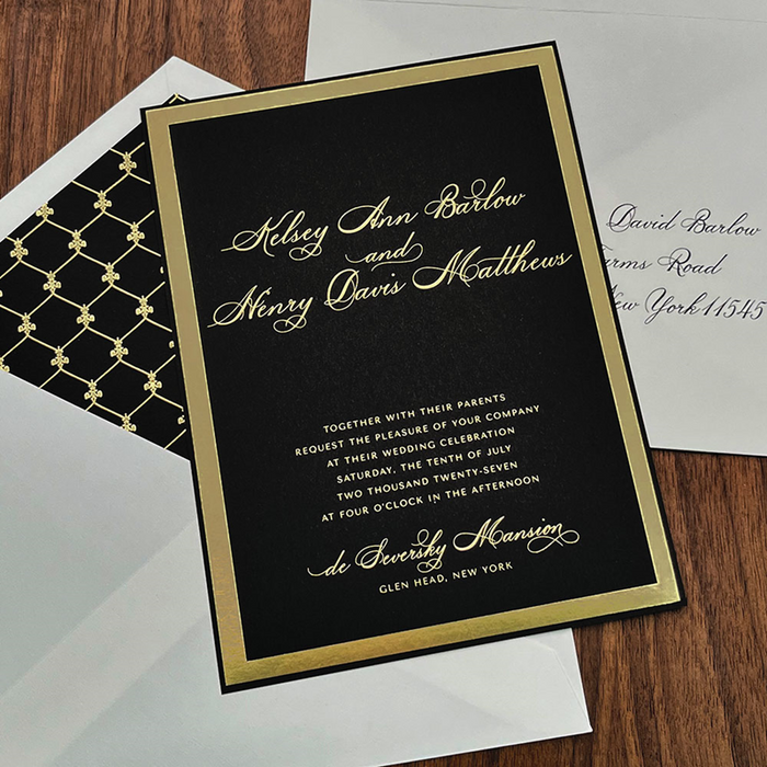 Gilded Wedding Invitation Suite