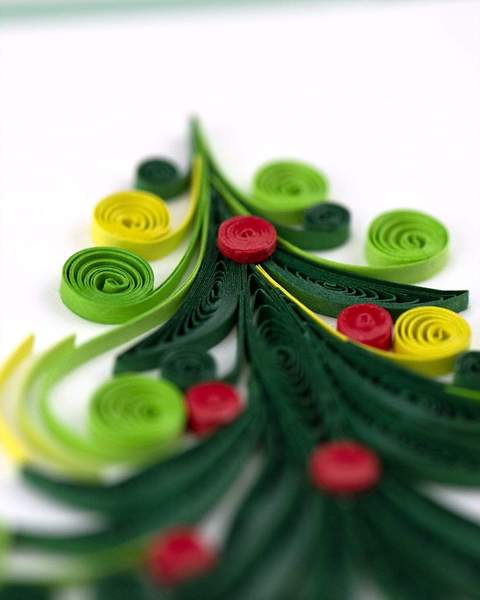 Quilled Christmas Tree Greeting Card