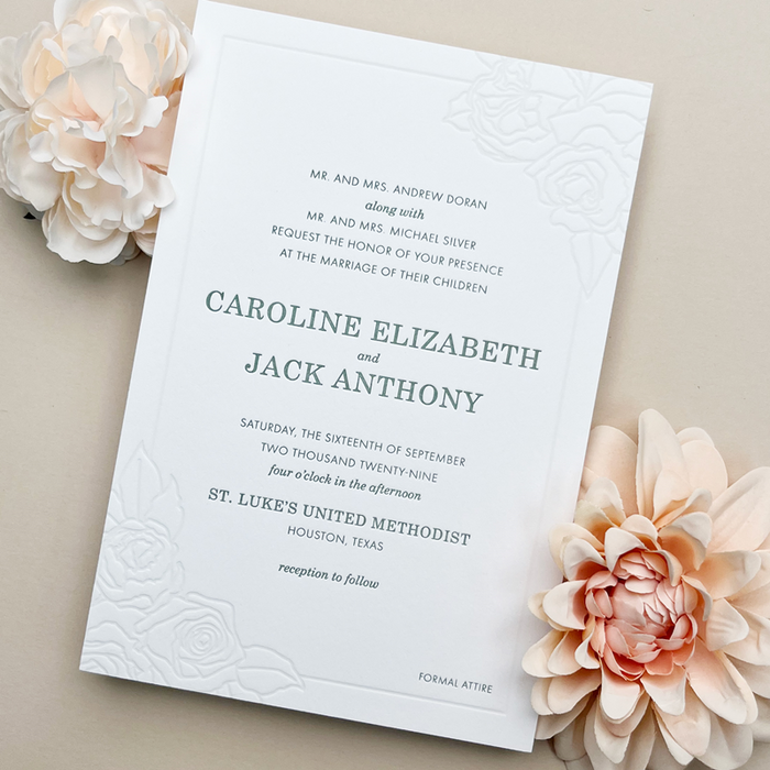 Contoured Wedding Invitation Suite