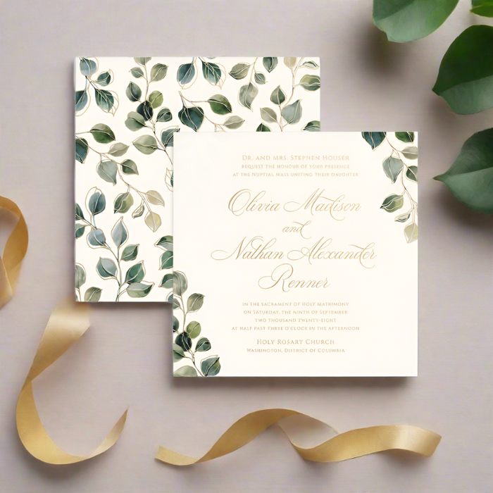 Eloquence Wedding Invitation Variation 1