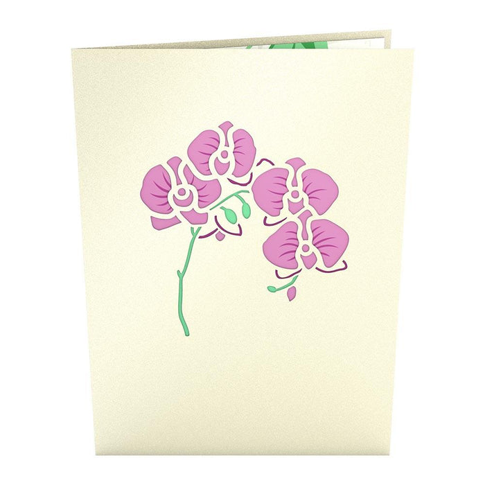 Orchid Arrangement 3D Pop Up card