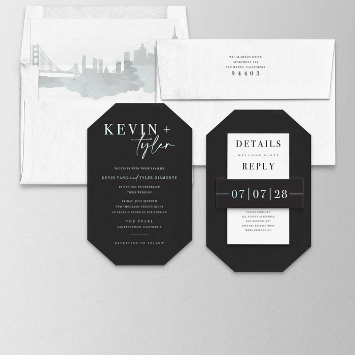 Plein Air Wedding Invitation Suite