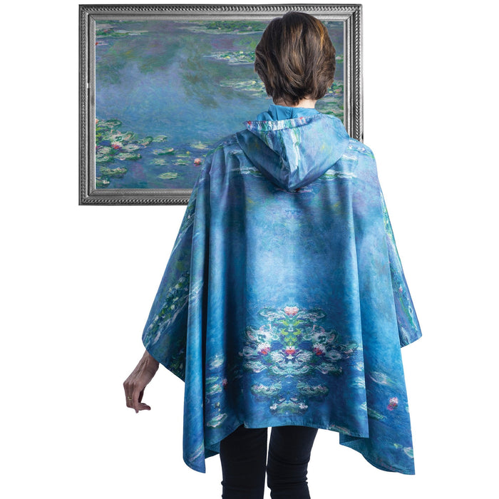 FINE ART RAINCAPER - MONET WATER LILIES TRAVEL CAPE