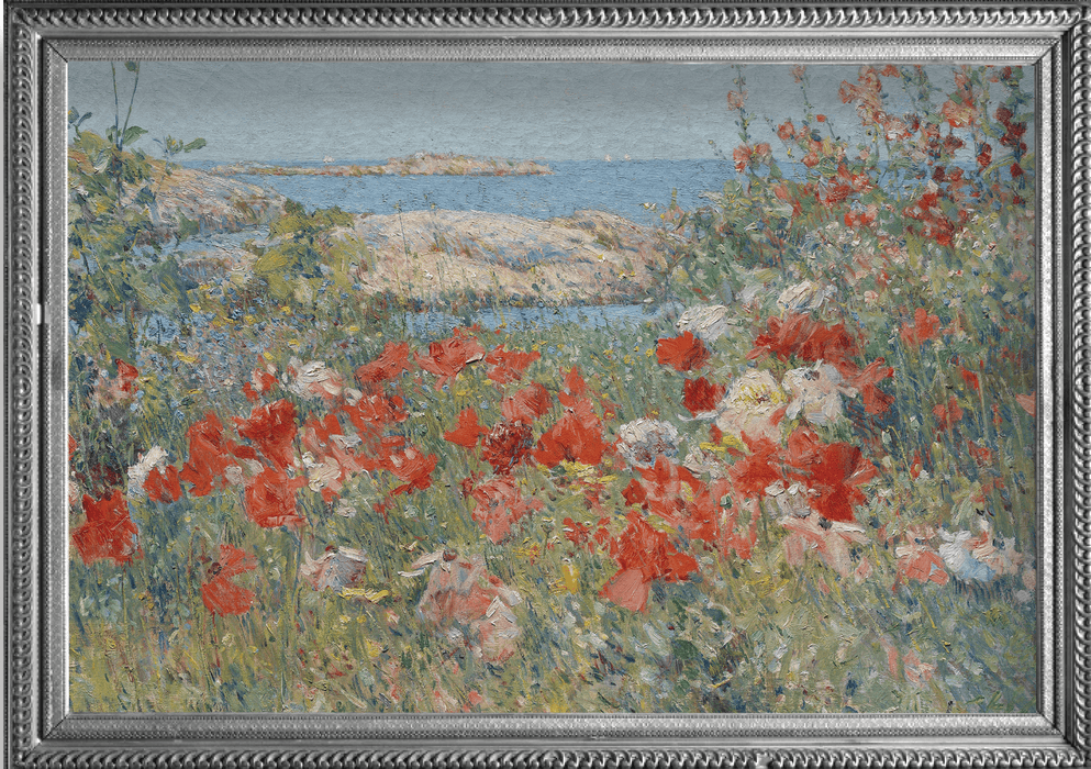 FINE ART RAINCAPER - HASSAM "CELIA'S GARDEN, ISLES OF SHOALS, MAINE" TRAVEL CAPE