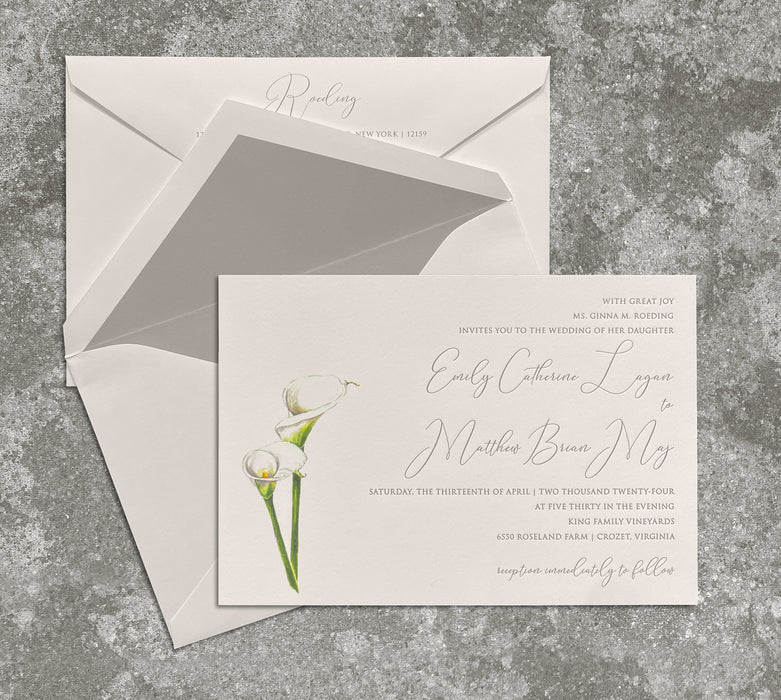 Original Watercolor Wedding Invitation Suite