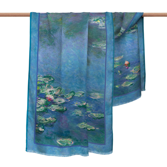 MONET WATER LILIES SILK BLEND WOMEN’S FASHION SHAWL