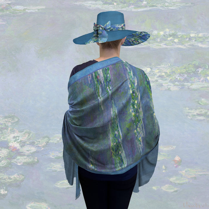 MONET WATER LILIES SILK BLEND WOMEN’S FASHION SHAWL