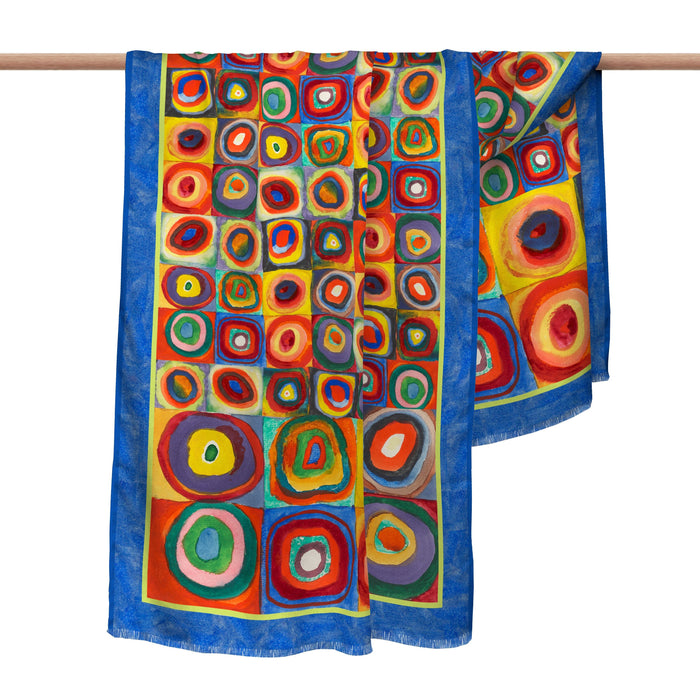 KANDINSKY CIRCLES SILK BLEND WOMEN’S FASHION SHAWL