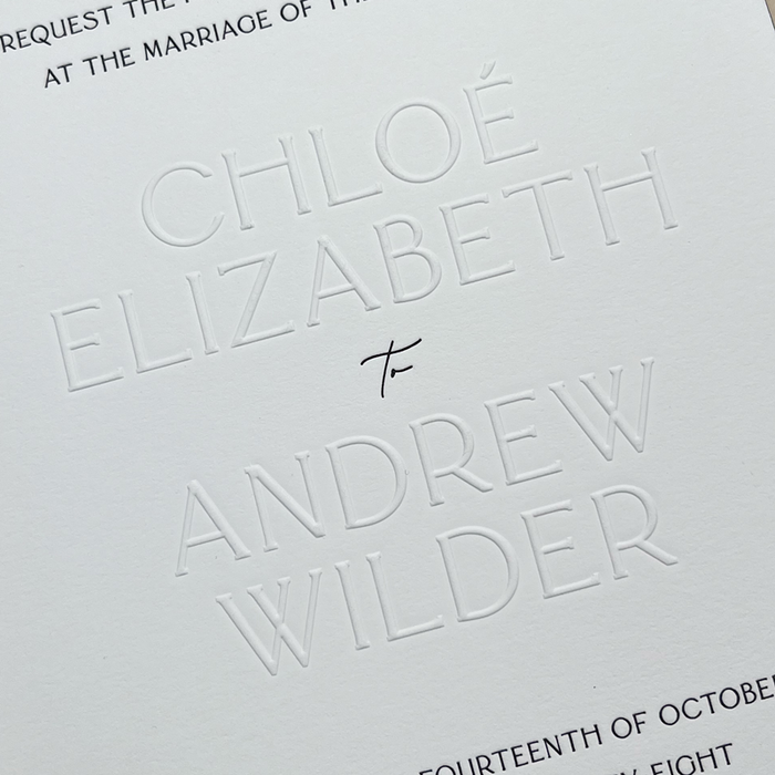 Sculpted Wedding Invitation Suite