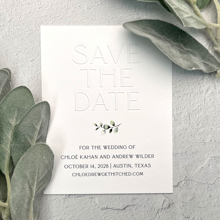 Sculpted Save the Date