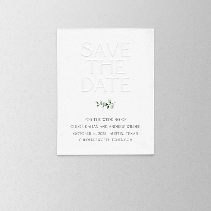 Sculpted Save the Date