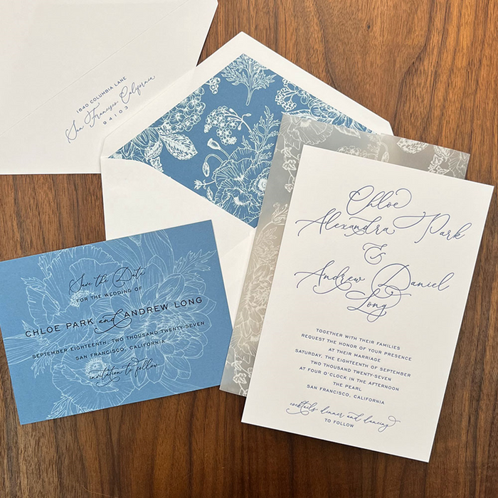 Toile Wedding Invitation Suite