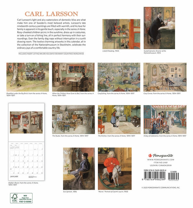 Carl Larsson 2021 Wall Calendar