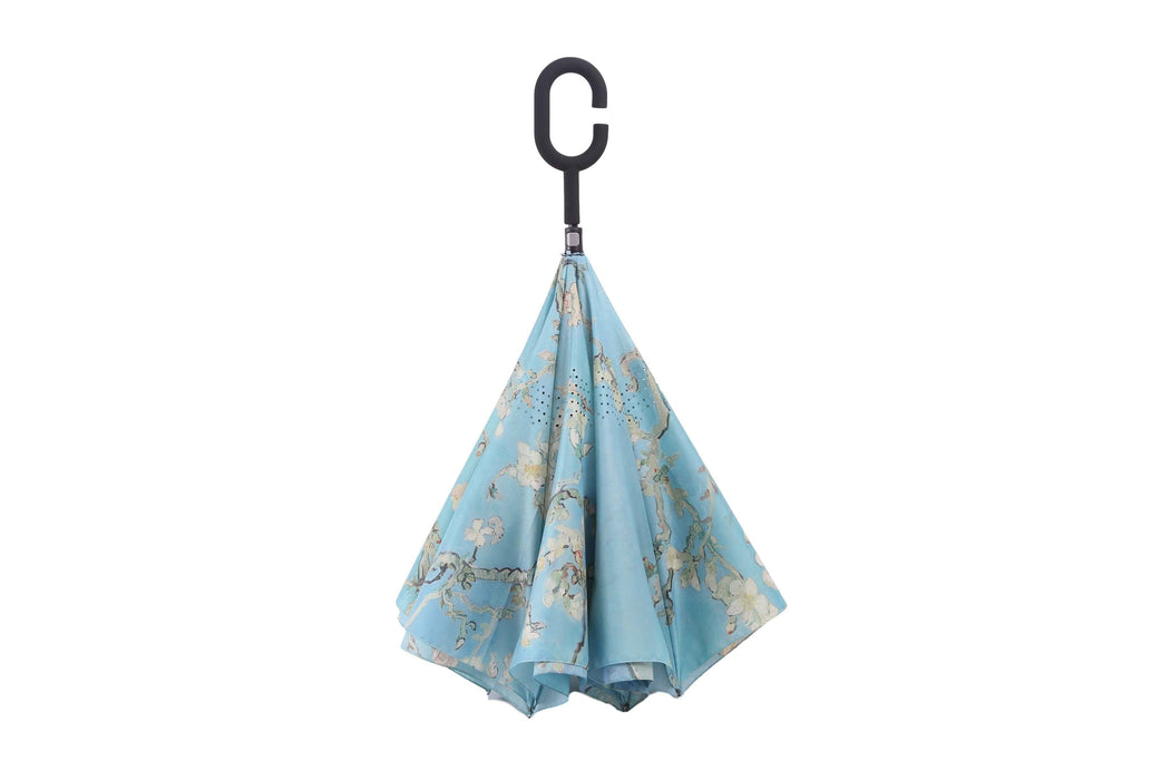 RAINCAPER VAN GOGH ALMOND BLOSSOM REVERSE UMBRELLA