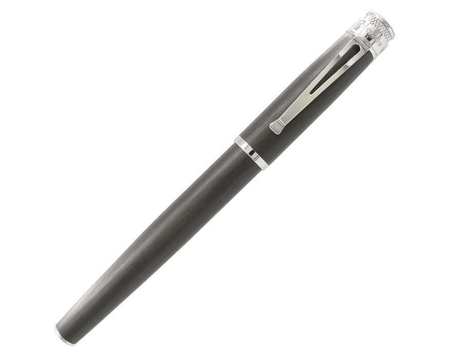 Retro 1951 Tornado Platinum Exectuive Black Nickel Fountain Pen