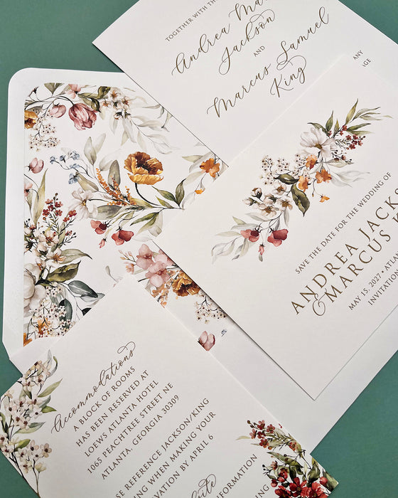 Botanical Wedding Invitation Suite