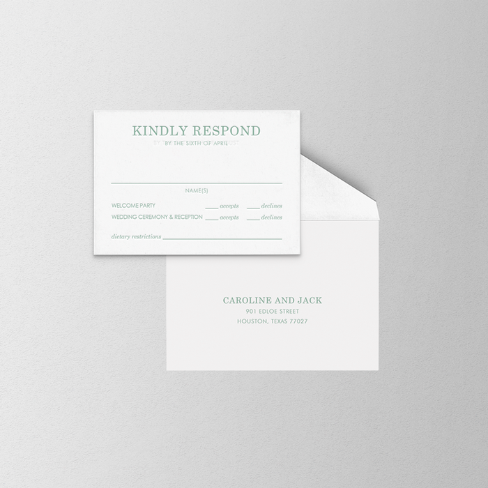 Contoured Wedding Invitation Suite