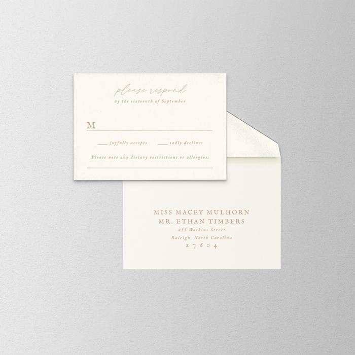 Texture Wedding Invitation Suite