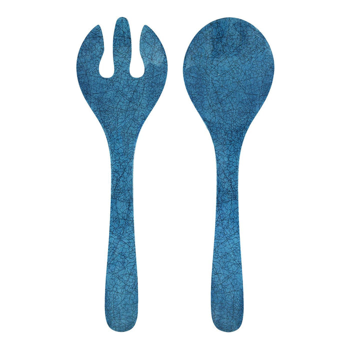 Antiqua Blue Salad Servers by Le Cadeaux