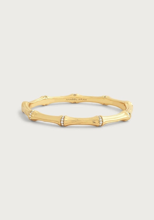 Bamboo Hinged Bangle Bracelet