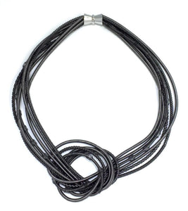 Large Knot Piano Wire Necklace