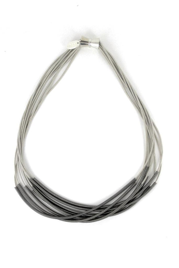 Silver Gold and Bronze Figure 8 Knot Piano Wire Necklace – The Painted  Cottage